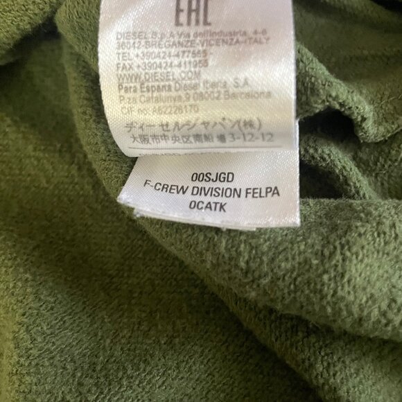 Diesel Pullover Crewneck Mens Large Sweatshirt Green Denim Division - Picture 5 of 8